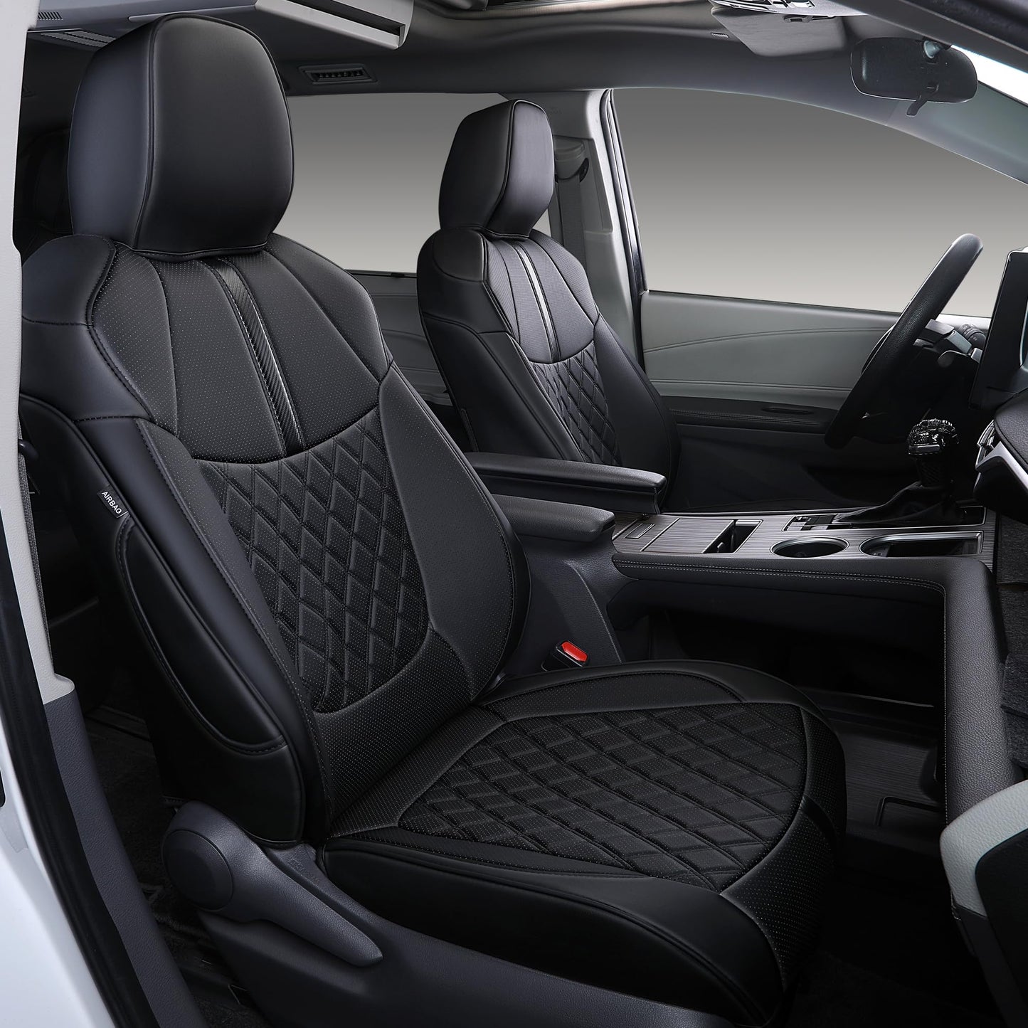 OURPLOT Custom Fit Sienna Seat Covers for 2021-2026 Toyota Sienna LE XLE 8-Passenger, Waterproof Faux Leather Full Set Airbag Compatible 3-Row Car Seat Protectors (Black)