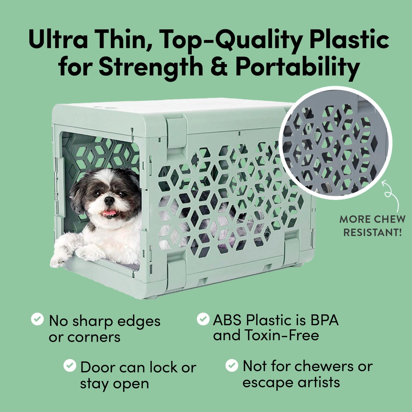 Kindtail Crate Bundle - Collapsible Dog Crate + Pad + Water Bottle - Comfortable PAWD Pad and Water Dispenser are a for The Pet Crate - Lightweight, Compact, and Portable Set for Travel