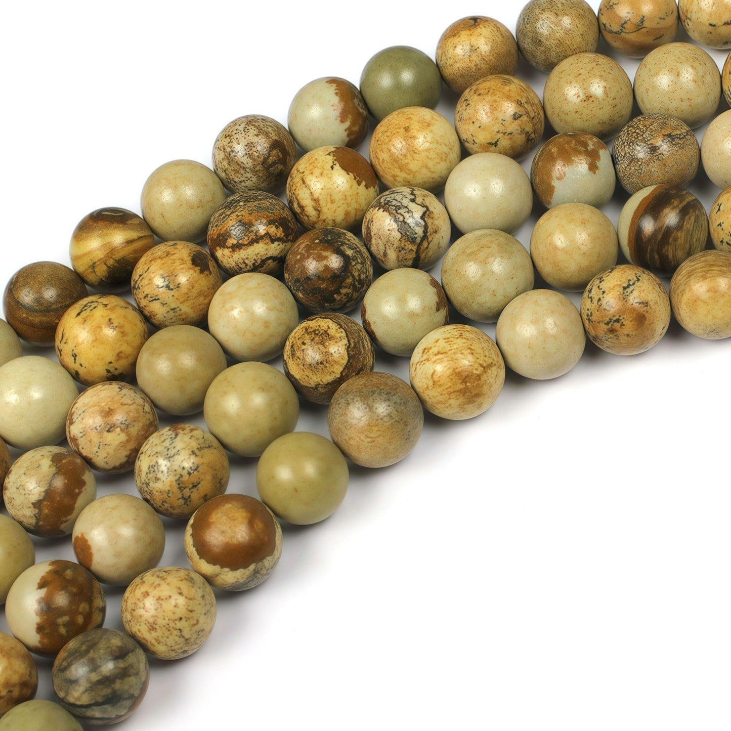 MJDCB AAA Natural Picture Beads Stone Beads for DIY Bracelet Making Strand 15" (10mm)