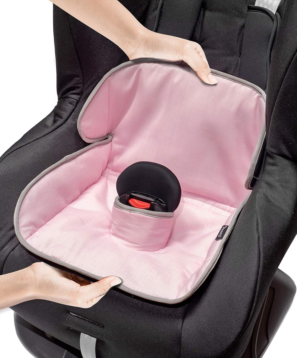 Lynmark® Potty Training Car Seat Protector Cover - Waterproof Soft Piddle Pads for Toddlers and Baby Carseat - Travel-Friendly Universal Washable Liner Mat for Spills, Nappy Leaks, Accidents - Pink