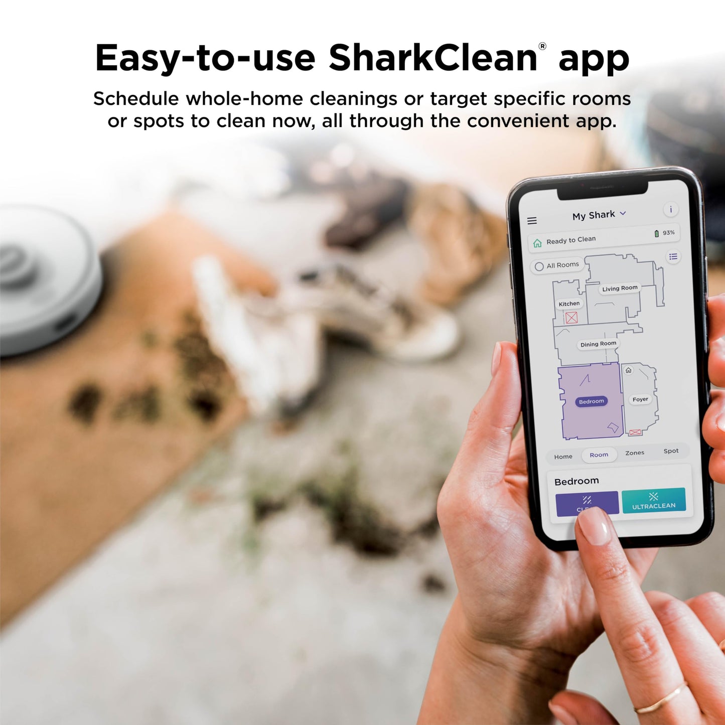 Shark AI Ultra Voice Control Robot Vacuum with Matrix Clean Navigation, Home Mapping, 60-Day Capacity, XL Self-Empty Base for Homes with Pets, Carpet & Hard Floors, Cool Grey, AV2511AE