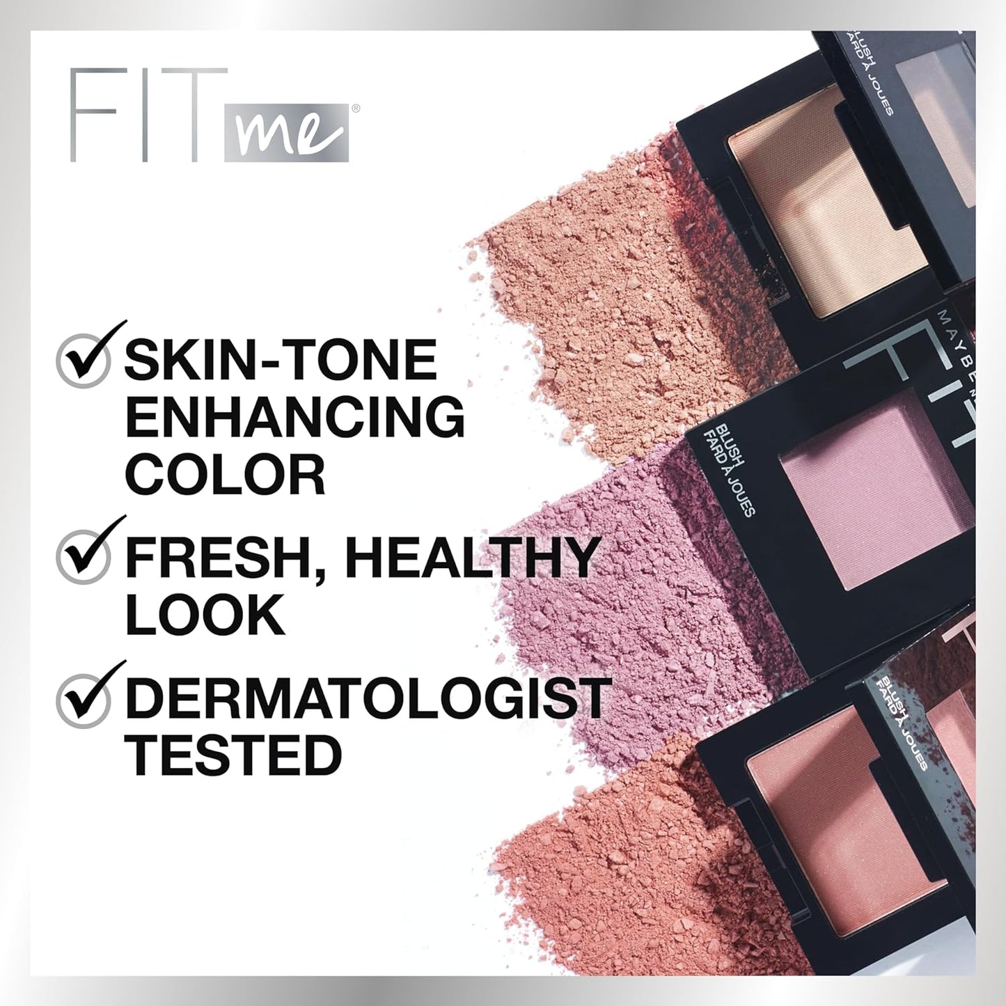 Maybelline Fit Me Blush, Lightweight, Smooth, Blendable, Long-lasting All-Day Face Enhancing Makeup Color, Plum, 1 Count