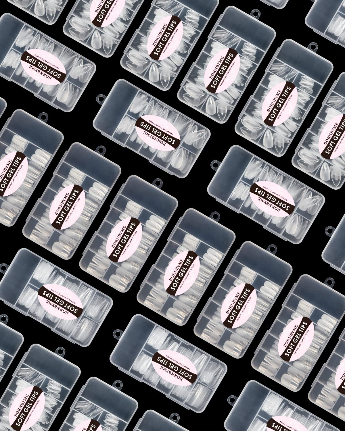 Medium Round Nail Tips,120PCS Pre Almond Round Buff Full Cover Shaped Nail Extenison Tips Half Matte Gel Nail Tips Acrylic False Nail Tips