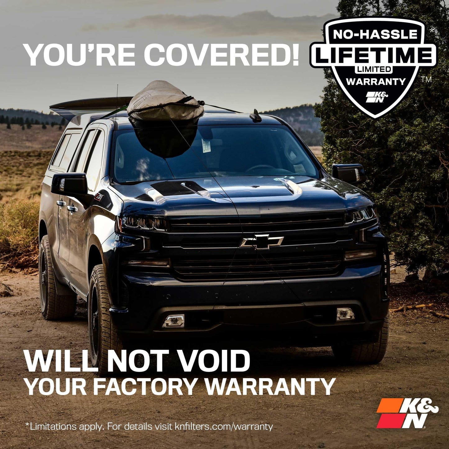 K&N Cold Air Intake System: High-Flow Air Filter, Increase Performance & Towing: Compatible with 2019-2025 Chevy/GMC/Cadillac Silverado 1500, Suburban, Tahoe, Sierra 1500, Yukon, Escalade, 77-3110KP