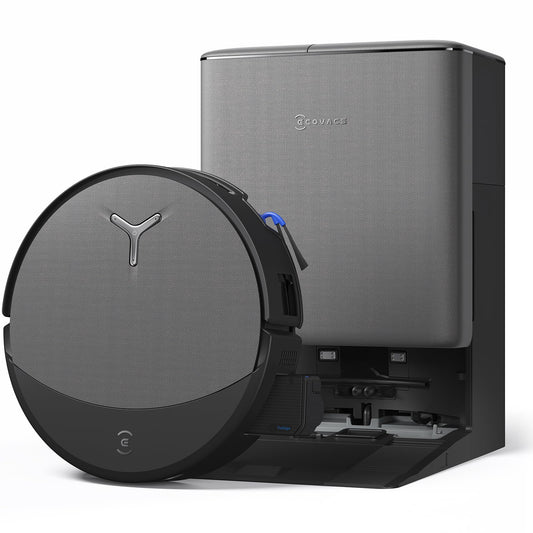 ECOVACS DEEBOT T90 PRO OMNI Robot Vacuum and Mop, 30,000Pa Suction, Instant Self-Cleaning OZMO Roller Mop, TruEdge Deep Edge Cleaning, ZeroTangle, Hot Water Wash & 145°F Air Dry, AI Obstacle Avoidance