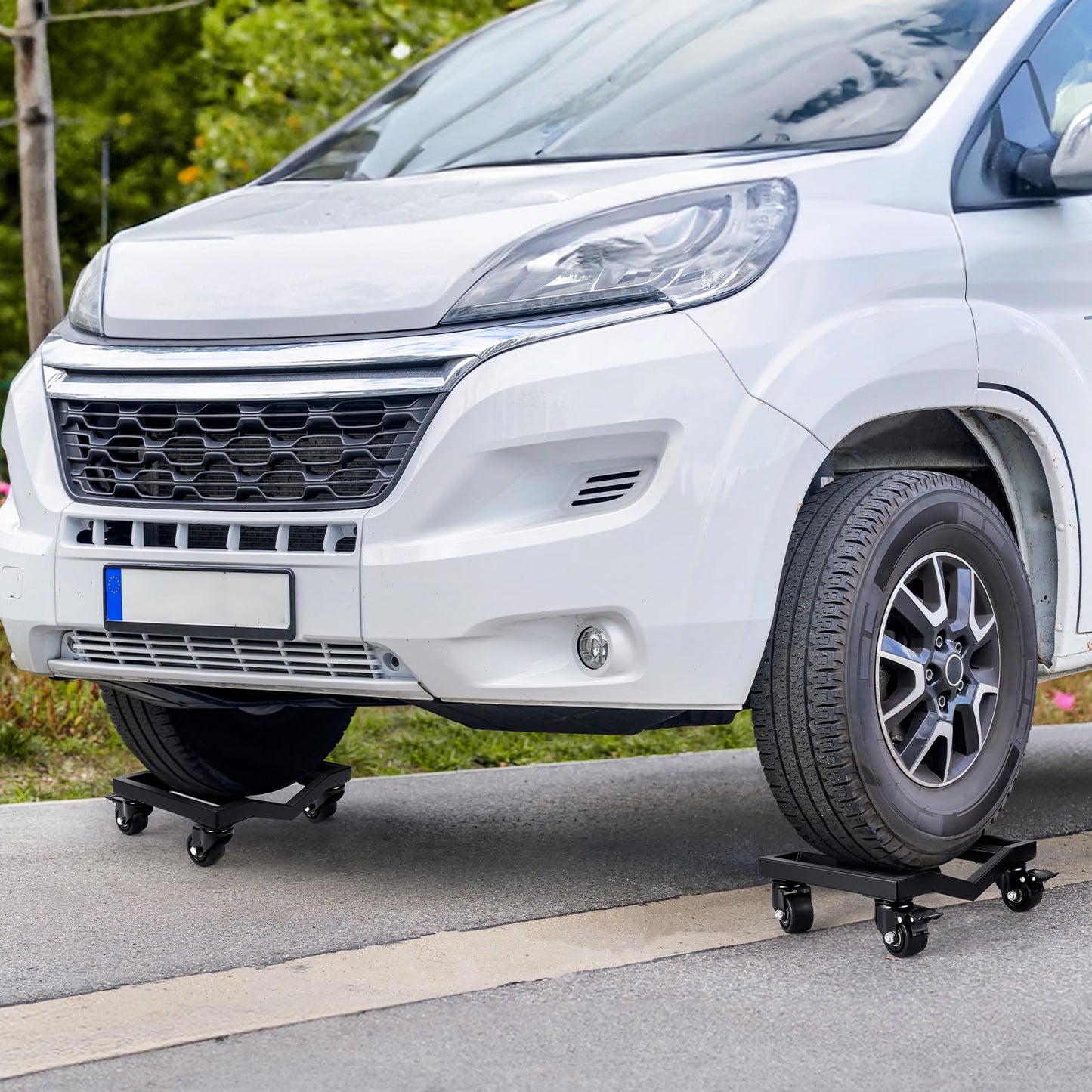 KEDSUM 2 Pack Car Dolly, 3000 LBS Car Wheel Dolly, Heavy Duty Vehicle Dolly, Double V-Shaped Design Used for Moving Cars, Sports Car, SUV, Motorcycles
