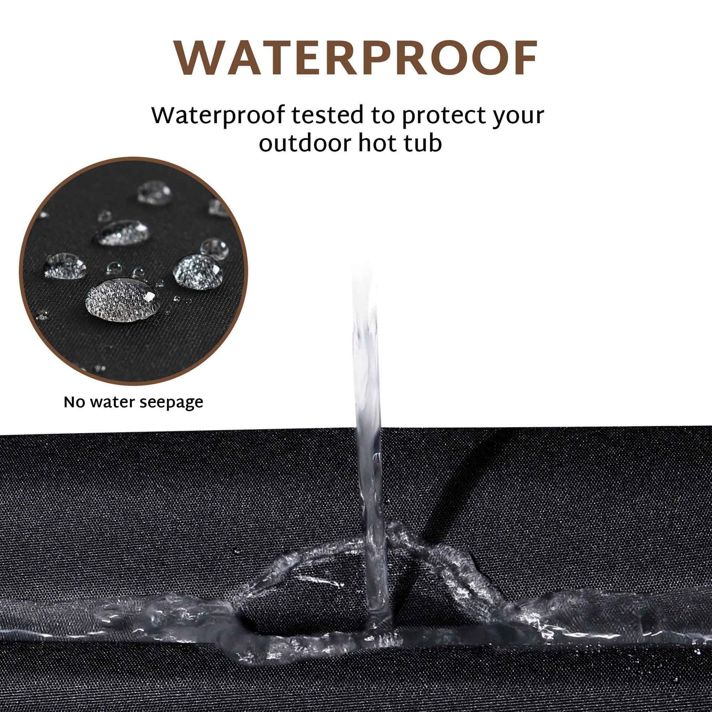 iBirdie Outdoor Waterproof Rectangular Hot Tub Cover 85 x 67 inch fit 84 x 66 or 83 x 65 or 82 x 64 SPA 600D Heavy Duty Rectangle Weatherproof Protectors Protective Cover Cap