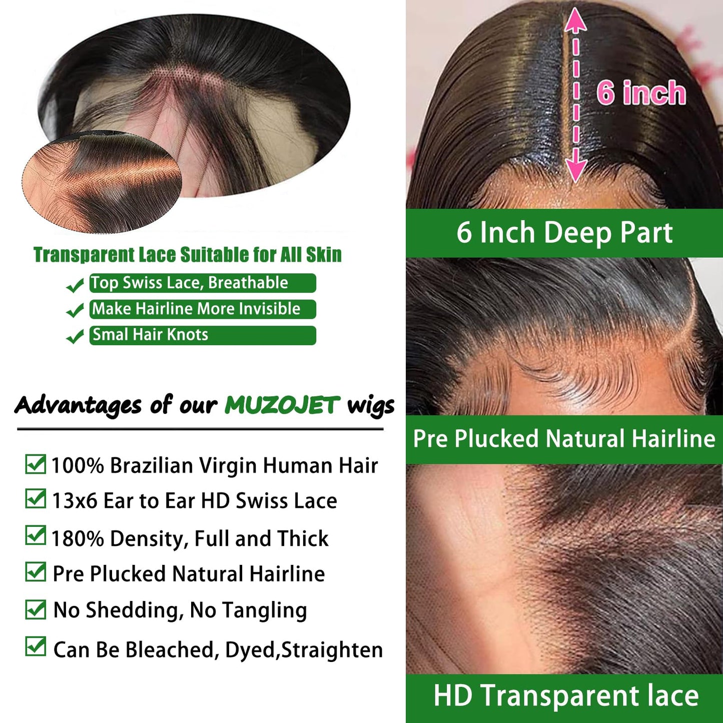 30 Inch Lace Front Wig Human Hair 13x6 HD Body Wave Lace Front Wigs Human Hair Pre Plucked 180 Density Frontal Wigs Human Hair wigs for Black Women 10A Glueless Wigs Human Hair Pre Plucked wig