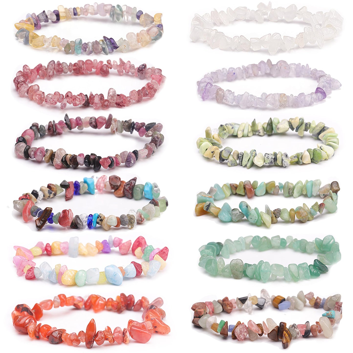 Youngbling Natural Chip Stone Beads 450 Pcs 5-8mm Healing Crystal Irregular Gemstone Drilled Lose Rocks Chinese Jade Beads Bulk for Bracelet Jewelry Making