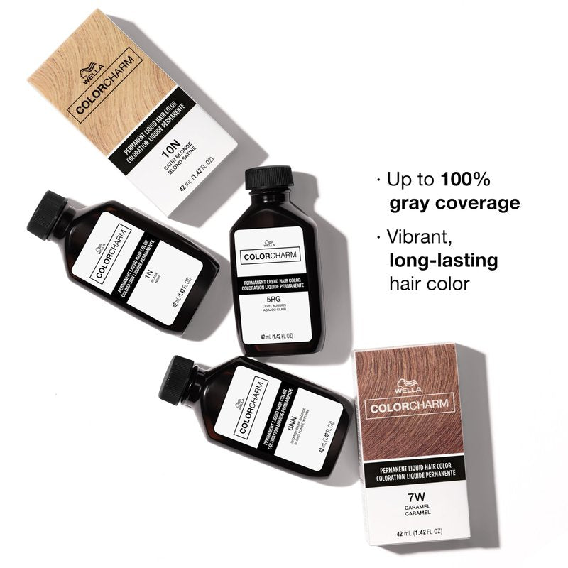 COLORCHARM Permanent Liquid Hair Color | 7N Medium Blonde | Up to 100% Gray Coverage | 1.42 Fl Oz