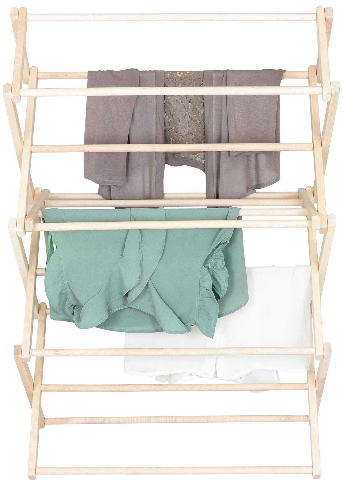 Pennsylvania Woodworks Clothes Drying Rack: Solid Maple Hard Wood Laundry Rack for Sweaters, Blouses, Lingerie & More, Durable Folding Drying Rack, Made in USA, No Assembly Needed, Medium