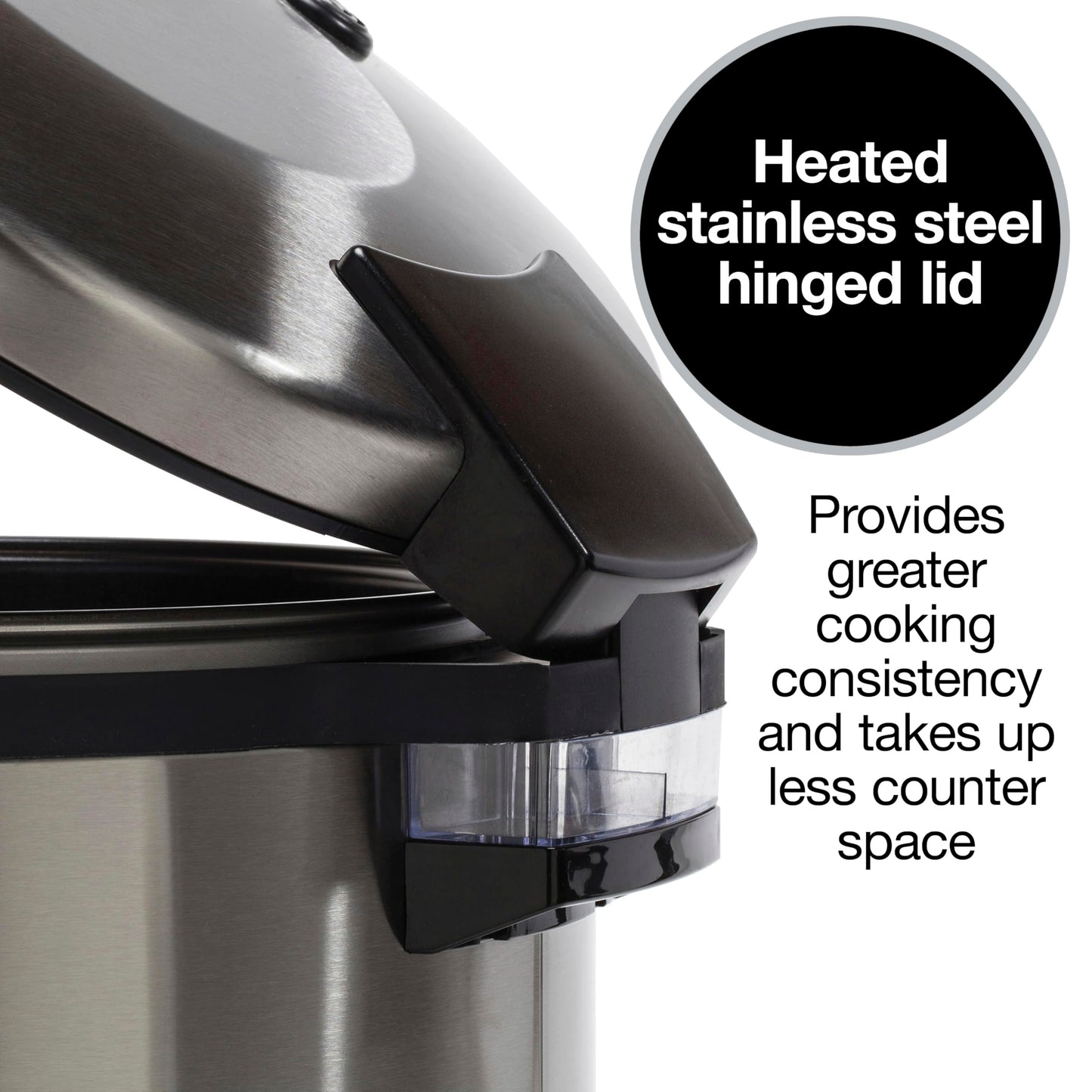 Proctor Silex Commercial 37560R Rice Cooker/Warmer, 60 Cups Cooked Rice Capacity, Nonstick Inner Pot, Hinged Lid, Stainless Steel Housing, Conforms to NSF
