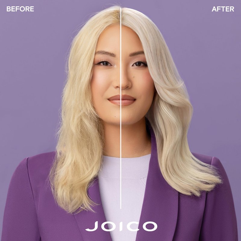 Joico Color Balance Purple Conditioner | For Cool Blonde, Gray Hair | Eliminate Brassy Yellow Tones | Boost Color Vibrancy & Shine | UV Protection | With Rosehip Oil & Green Tea Extract | 33.8 Fl Oz