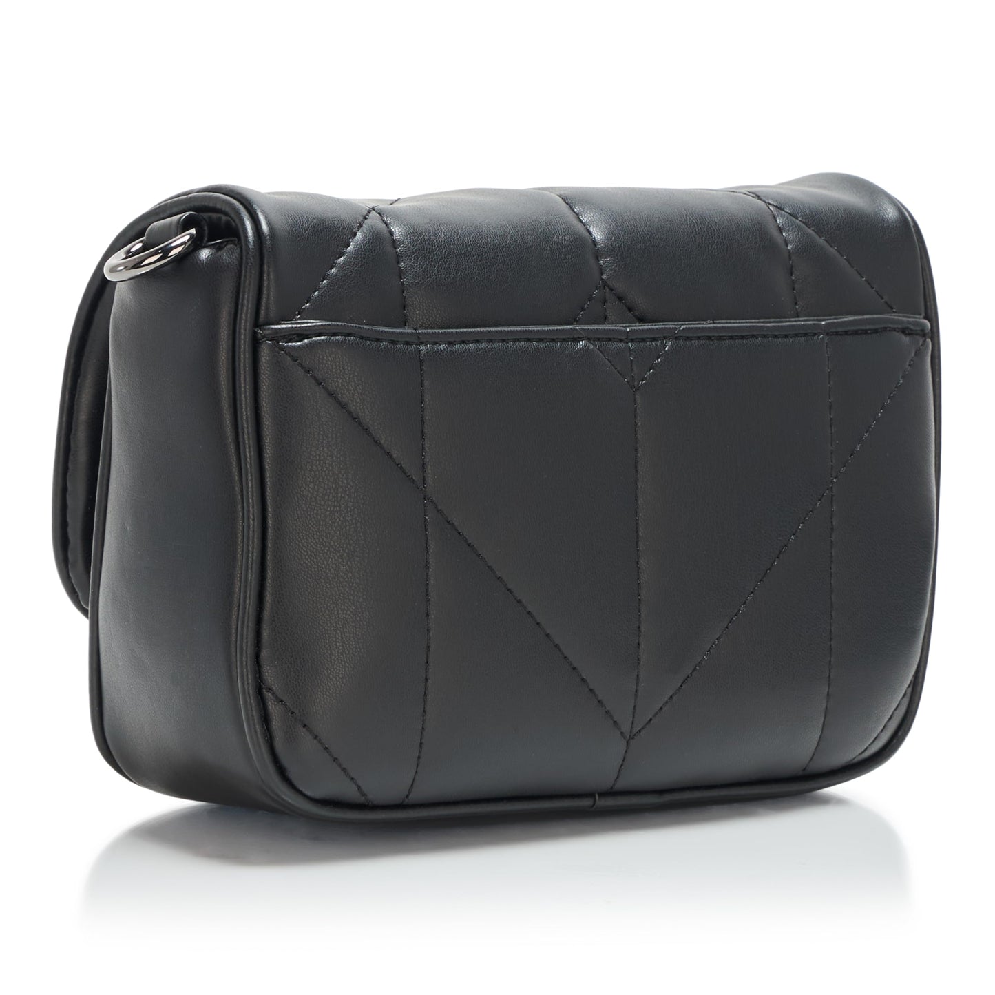 KARL LAGERFELD Women's Voyage Messenger Bag, Black/Gunmetal, One Size
