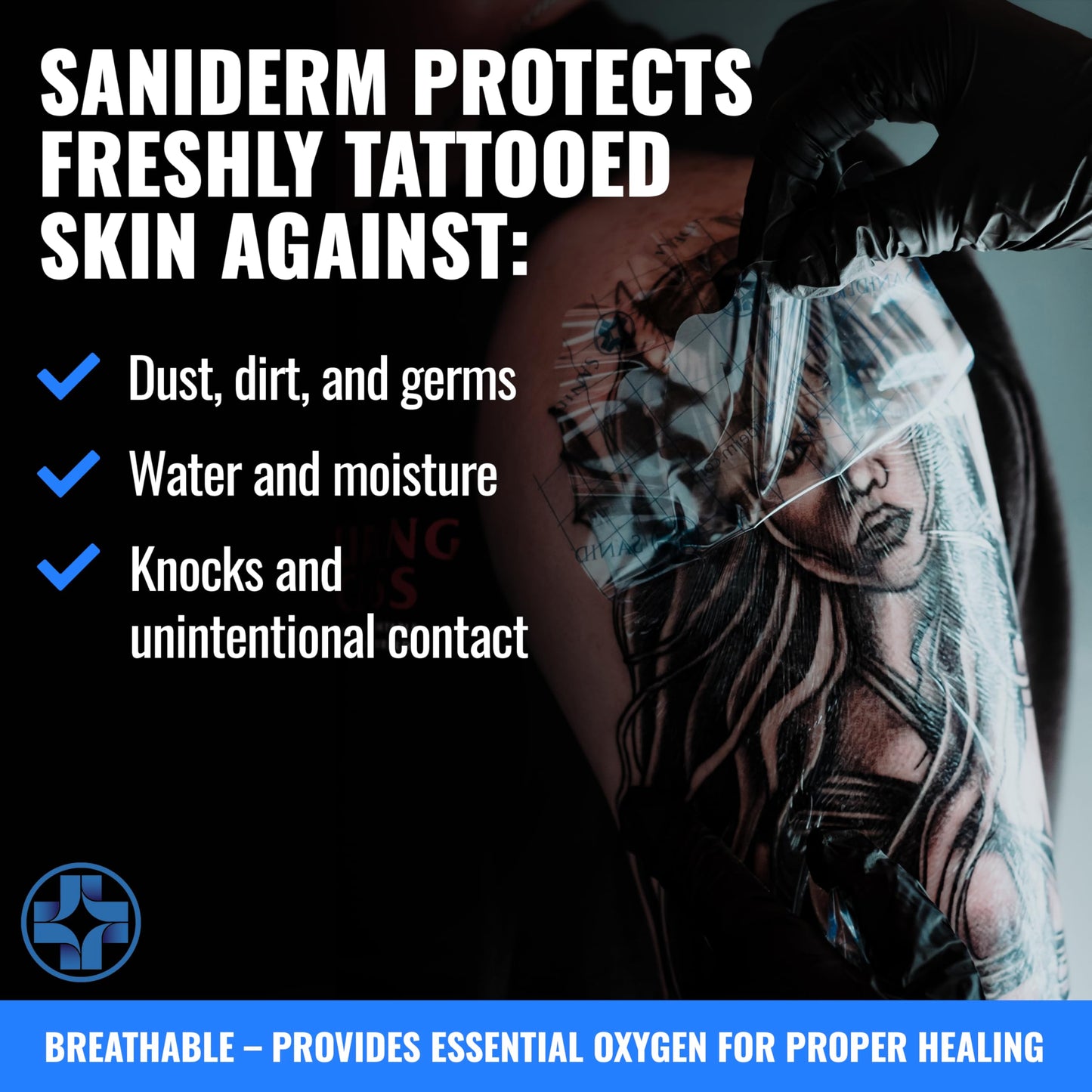 Saniderm Original Tattoo Aftercare Bandage (Large Roll, 8 in x 8 yd)