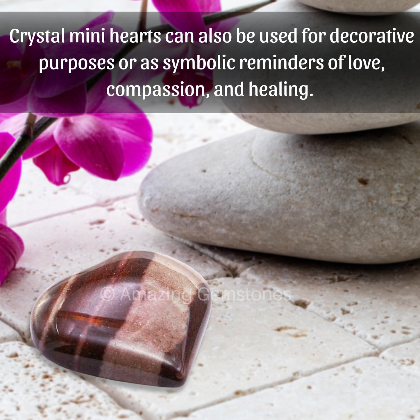 Amazing Gemstone Shiva Lingam Narmada Stone Heart - Pack of 2 Crystal Heart Stones Rocks - Corazones De Piedra Crystals and Healing Stones Heart Shaped Crystal - Stocking Stuffers Gifts