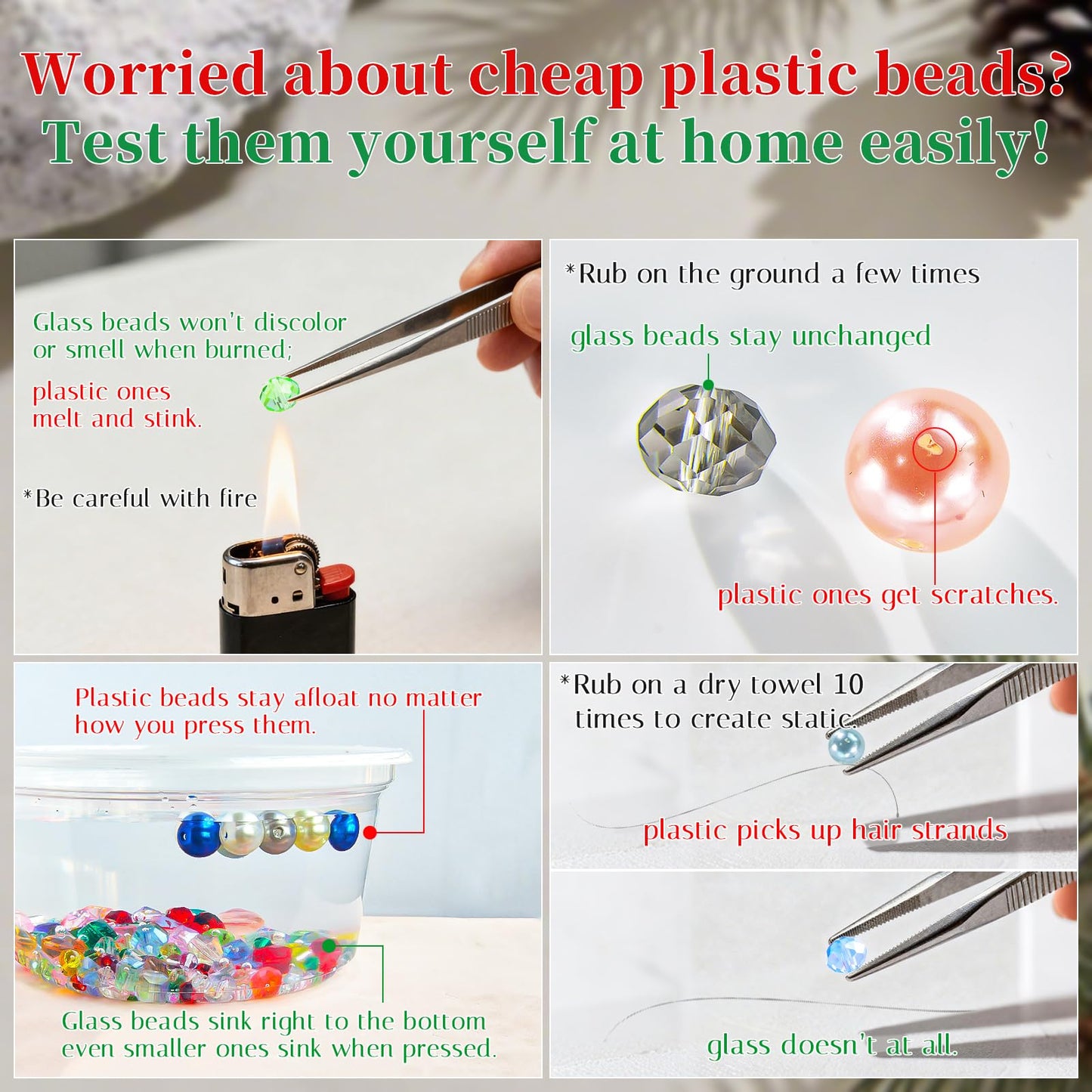 Laopottbeads 1500 Pcs Crystal Glass Beads for Jewelry Making – 12 Styles Bicone, Rondelle, Cube, Teardrop & 3mm Spacer Beads, DIY Bracelet Necklace Earring Craft Kit with Organizer Box(AB Color)