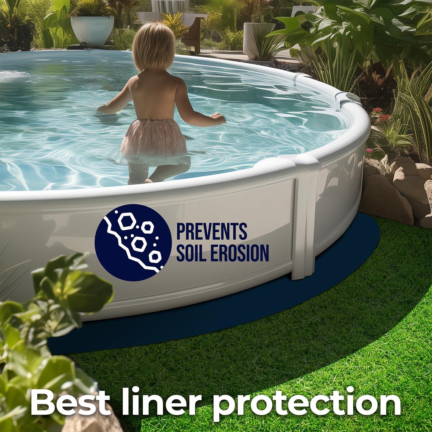 Shop Square 24-Foot Pool Liner Pad for Above Ground Pools - Under Padding, Above Ground Pad, Puncture Protection, Extend Liner Life, Durable Geotextile Material