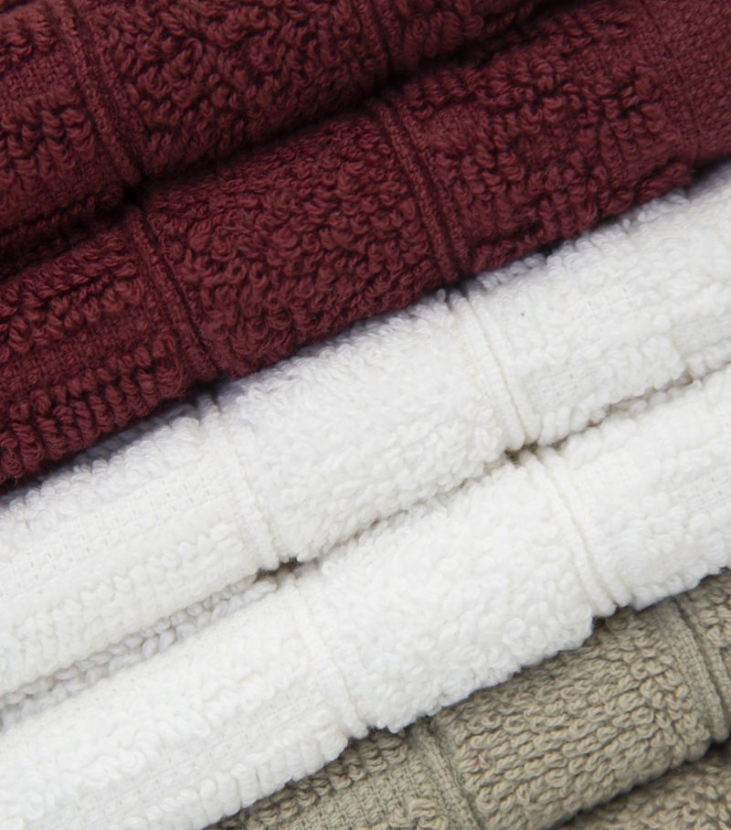 PH Pleasant Home Diamond Wash Cloths Set - 12 Pack (12” x 12”) – 509 GSM - 100% Ring Spun Cotton Wash Cloth - Super Soft and Highly Absorbent Face Towels (Maroon, White & Tan)