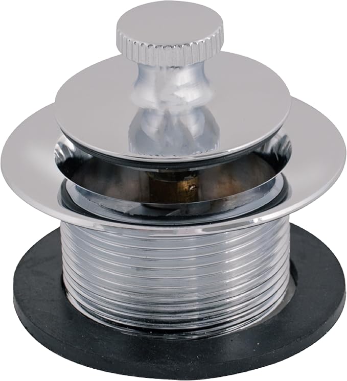 EZ-FLO Lift-n-Turn Bath Drain Assembly Kit, 1-1/2 in. x 11.5 Coarse Thread, 2-7/8 in. OD Flange, 5/16 in. Tapped Zinc Body, Chrome Plated, 35233