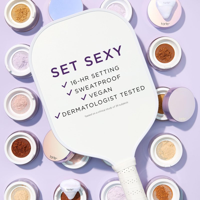 tarte creaseless setting powder – Loose Face Powder, Lightweight Oil-Absorbing Formula for Longwear Finish, Vegan & Cruelty-Free, travel size, translucent