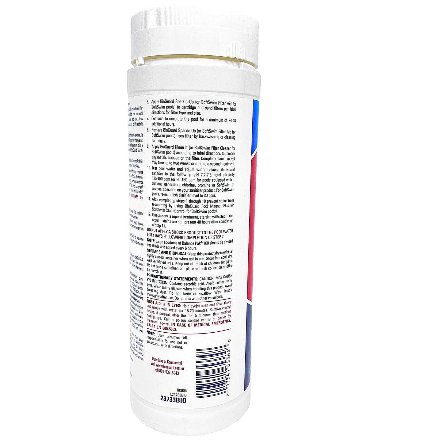 BioGuard Erase Iron Stain Remover, 1.75 lb, Highly Effective Iron Stain Remover, Restore Pool Surfaces, Suitable for All Pool Types