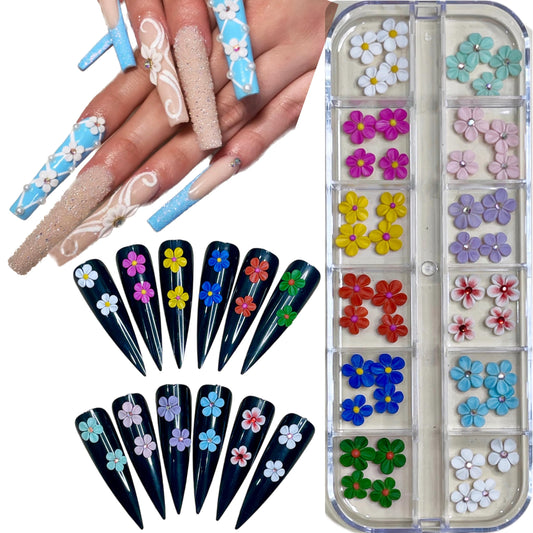 HaFloNa- Enhance Your Artistic Projects with 3D Acrylic 48Pcs Tiny Apricot Flowers Handmade -The Kit Short & Medium Size Set 3D Flowers for Nails Designs (48Pcs Tiny Apricot Blossom)