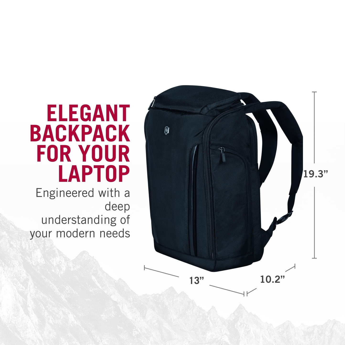Victorinox Altmont Professional Fliptop Laptop Backpack - Tablet & Laptop Bag for Travel Accessories - Computer Backpack Includes Sleek Organizer - 26 Liters, Black