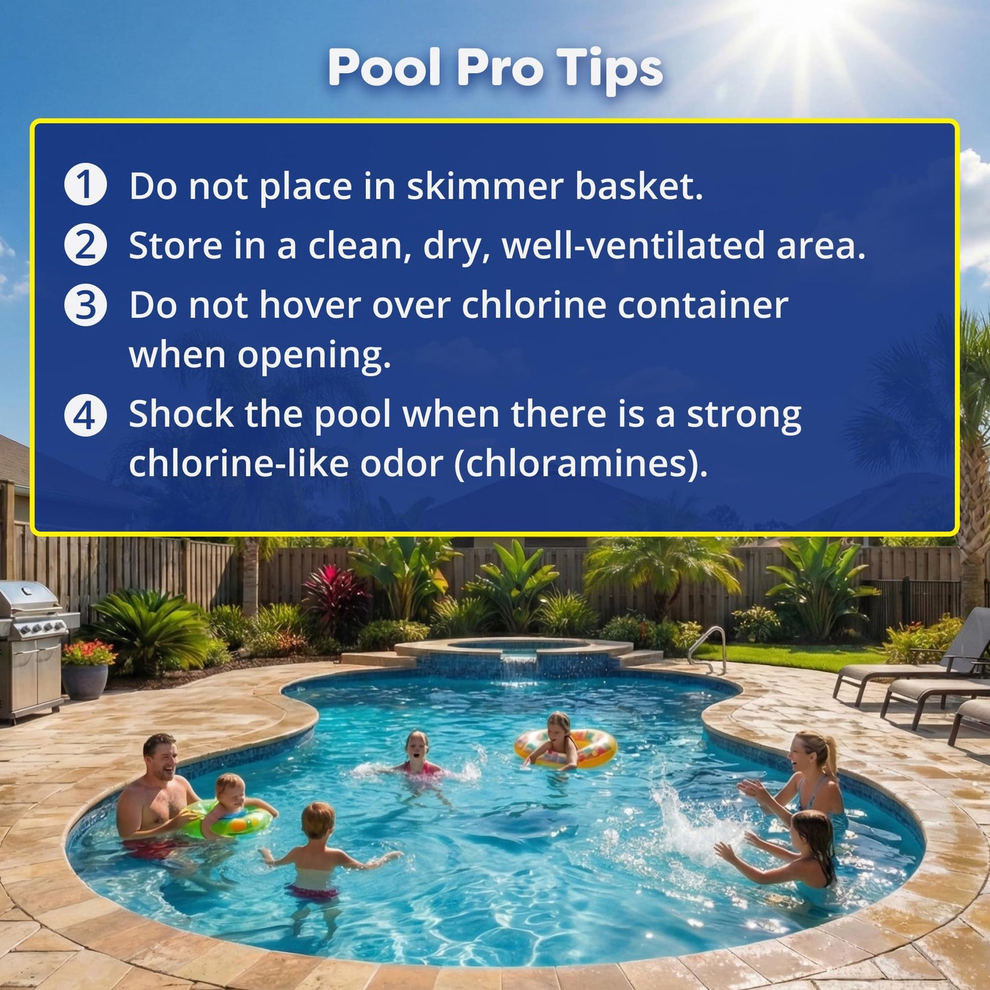 In The Swim 3 Inch Stabilized Chlorine Tablets for Sanitizing Swimming Pools - Individually Wrapped, Slow Dissolving - 90% Available Chlorine - Tri-Chlor - 5 Pounds