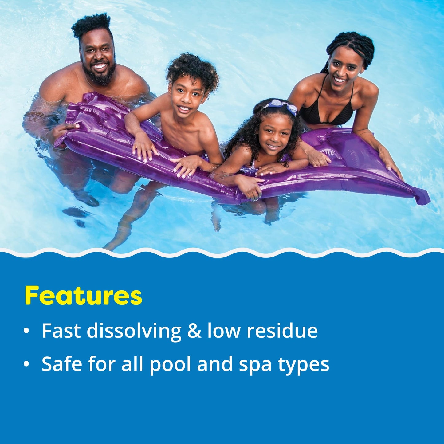 In The Swim Sodium Dichlor Chlorine Shock Granules for Sanitizing Swimming Pools – Fast Dissolving, pH Balanced Sanitizer - 56% Available Chlorine, 99% Sodium-Dichlor – 10 Pound