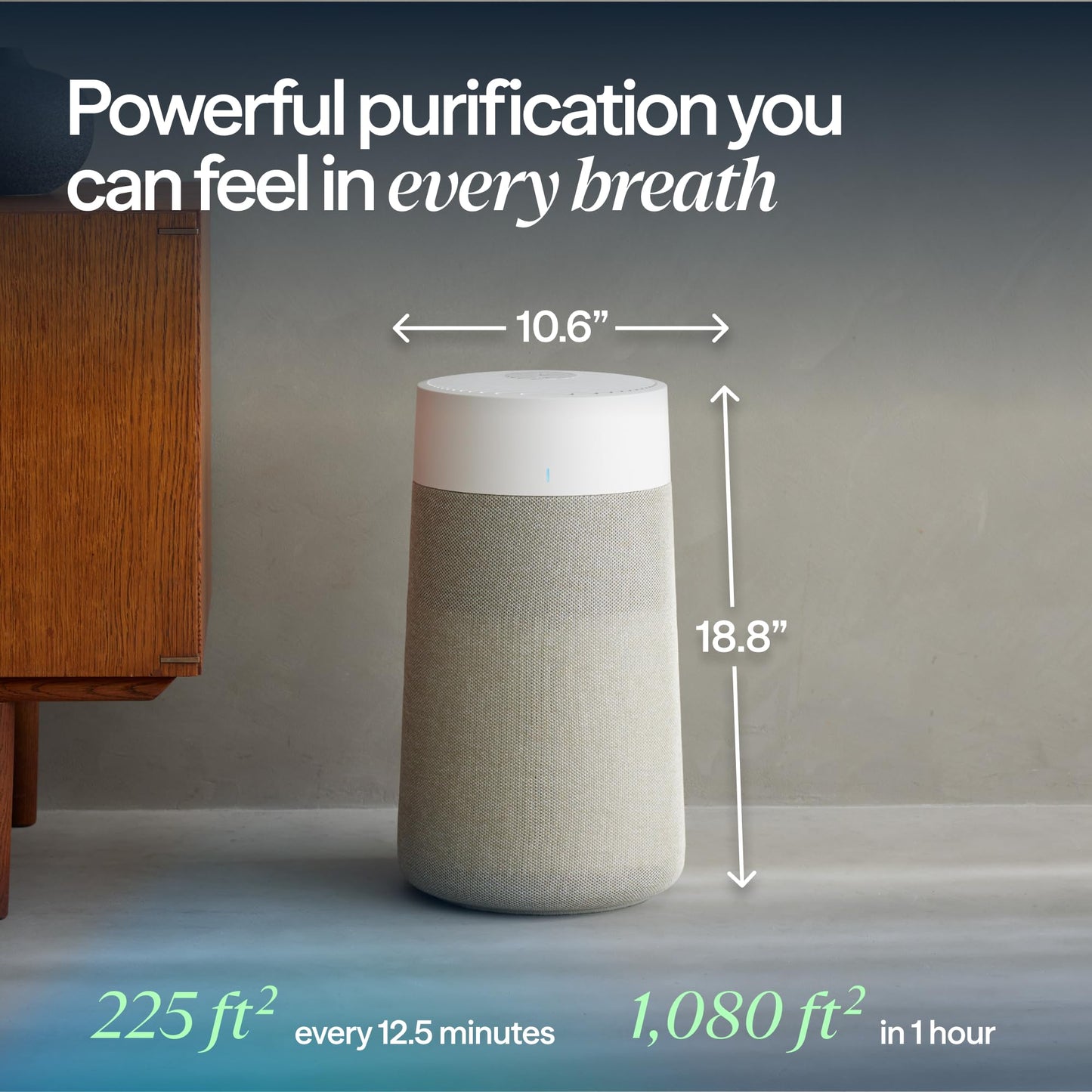 BLUEAIR Air Purifiers for Bedroom, HEPASilent Air Purifiers for Home, Air Purifiers for Pets Allergies Air Cleaner, Smart Air Purifier, Small Room Air Purifier, Virus Air Purifier, Blue Pure 411i Max