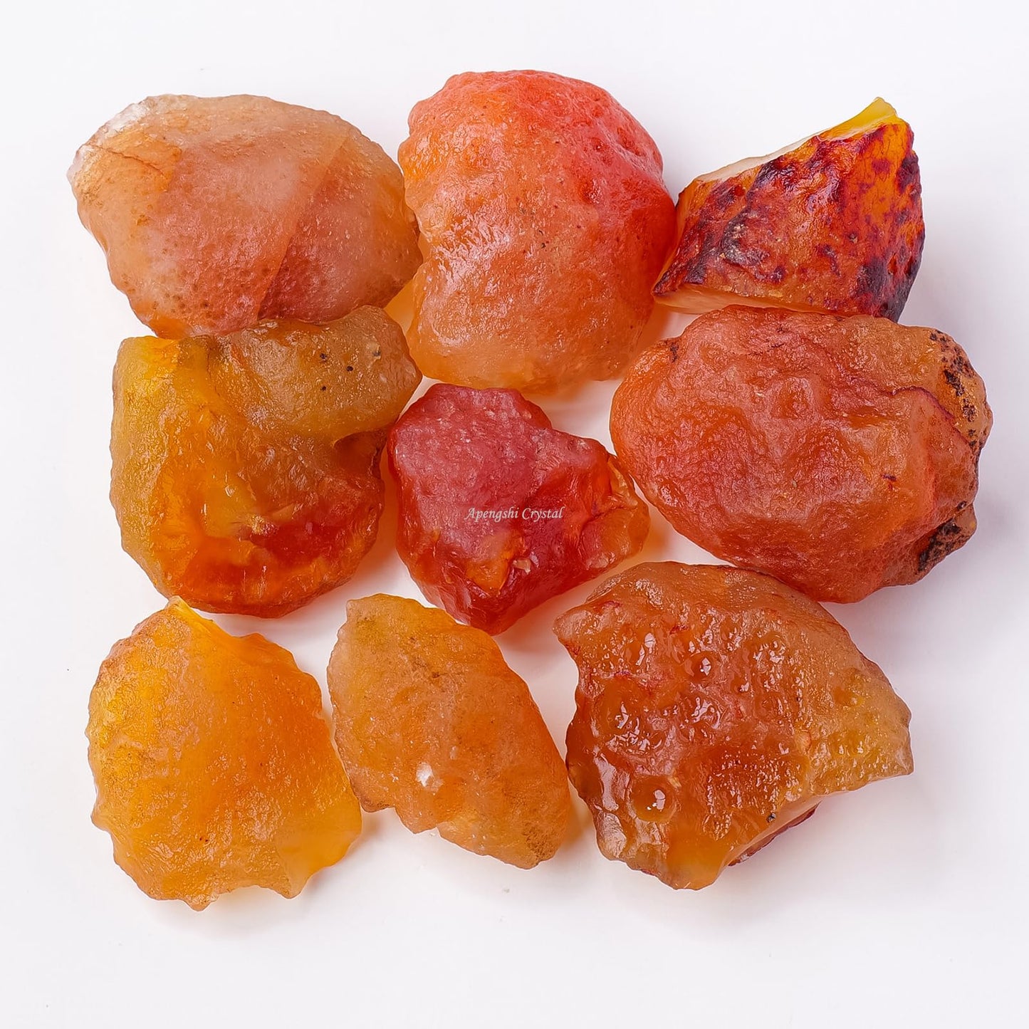 Apengshi Red Agate Stone Raw Crystals 2PCS Natural Rough Rocks Healing Crystal and Stones DIY Raw Stones Meditation Fountain Garden Home Decor