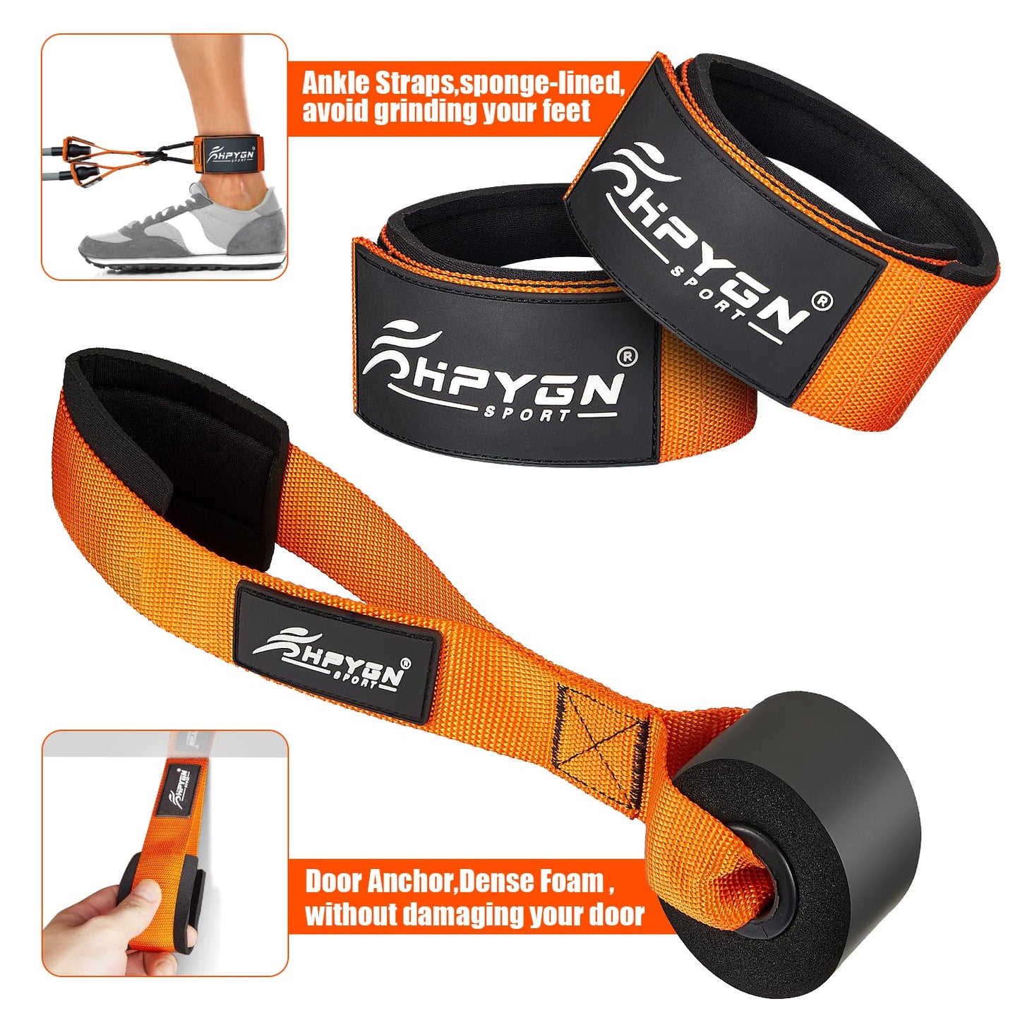 HPYGN Resistance Bands, Heavy Exercise Bands with Handles, Fitness Bands for Working Out, Workout Bands for Men, Weight Bands Set for Muscle Training, Strength, Slim, Yoga, Home Gym Equipment (420LBS)