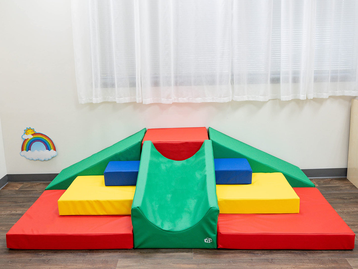 Children's Factory Highlands Climber, Rainbow, CF322-217, Baby Playroom Climber, Indoor Playground for Classroom or Daycare, Toddler Nursery Activity,multi