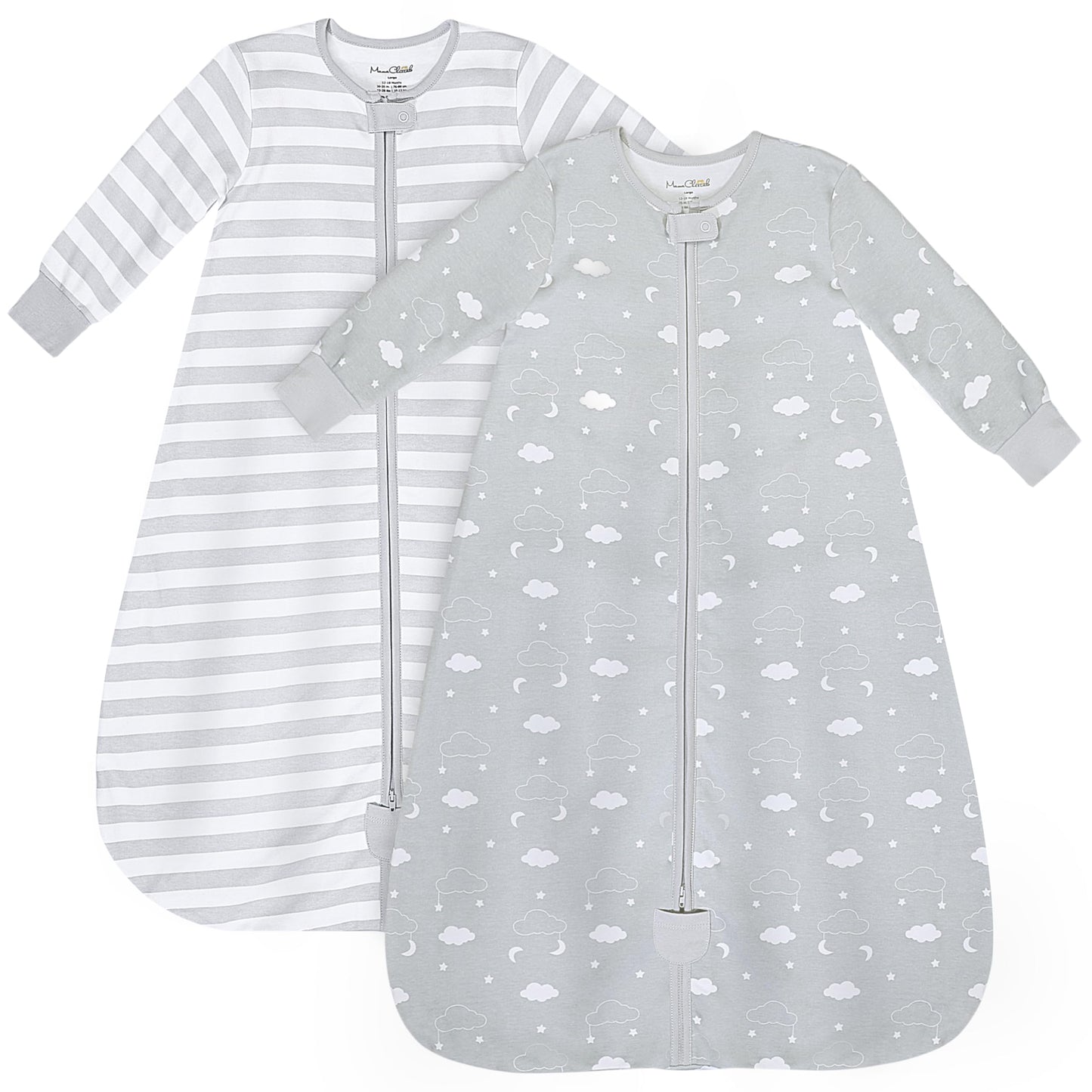 Mama Cheetah Baby Sleep Sack with Sleeves, 0.5 TOG Organic Cotton Wearable Blanket and Two-Way Zipper, Swaddle Transition Long Sleeve Sleeping Bag for Newborn Infant Toddler, 24-48 Months