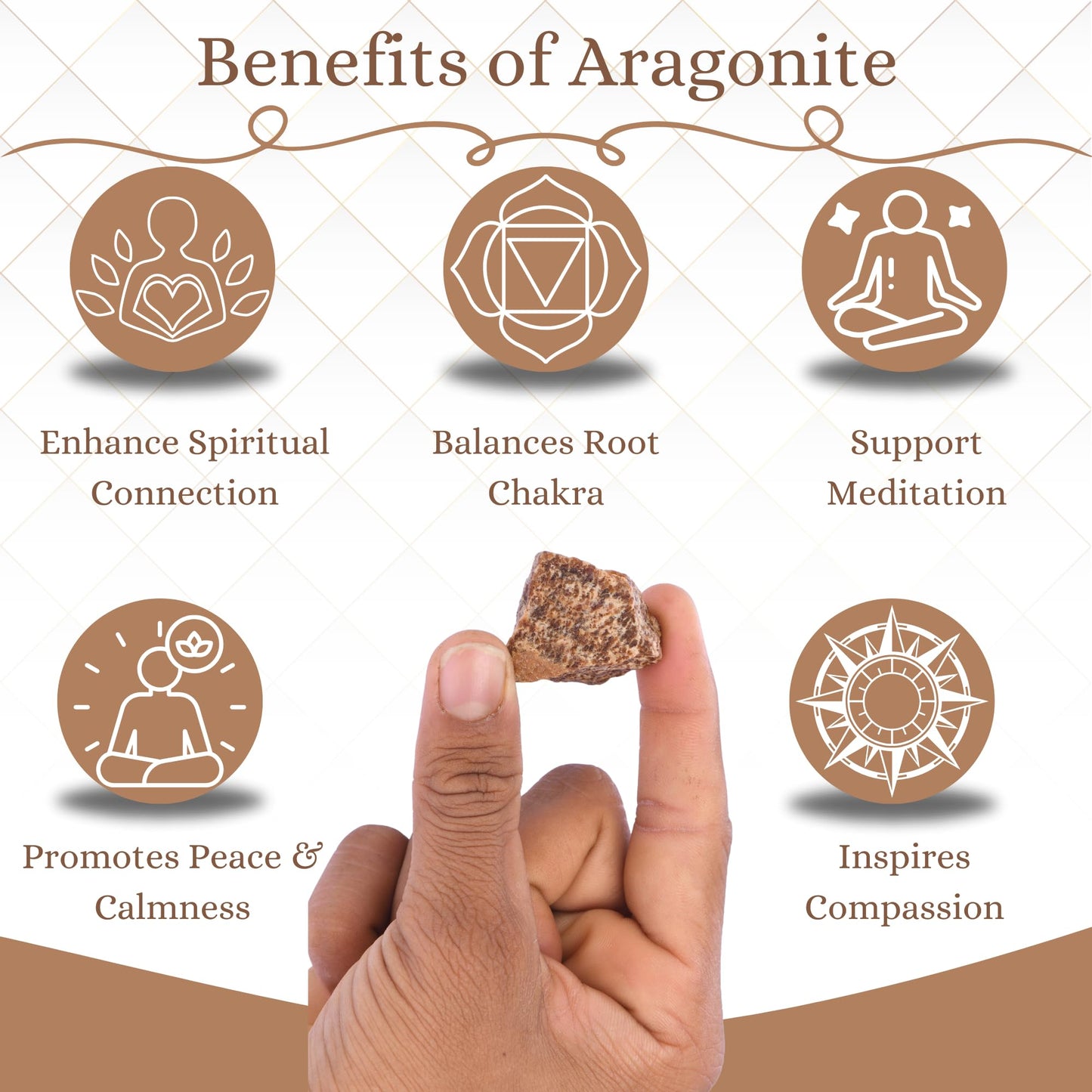 ANAYA AGATE Aragonite 2 Pcs Raw Crystals Rough Gemstones w/Authenticity Card, Velvet Pouch - Large 1.25–2.0" Raw Stones for Tumbling, Cabbing, Polishing, Cutting Natural Healing Crystals for Home Decor, DIY Stones