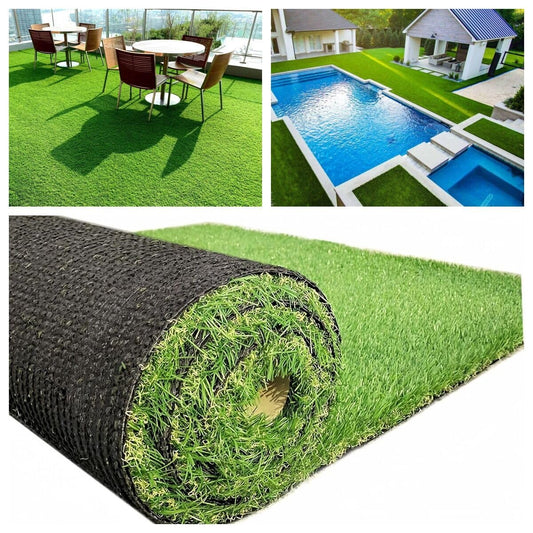 Petgrow Realistic Synthetic Artificial Grass Turf 0.8inch,Thick Faux Fake Grass Indoor Outdoor Landscape Lawn Pet Dog Turf Carpet for Garden Backyard Balcony