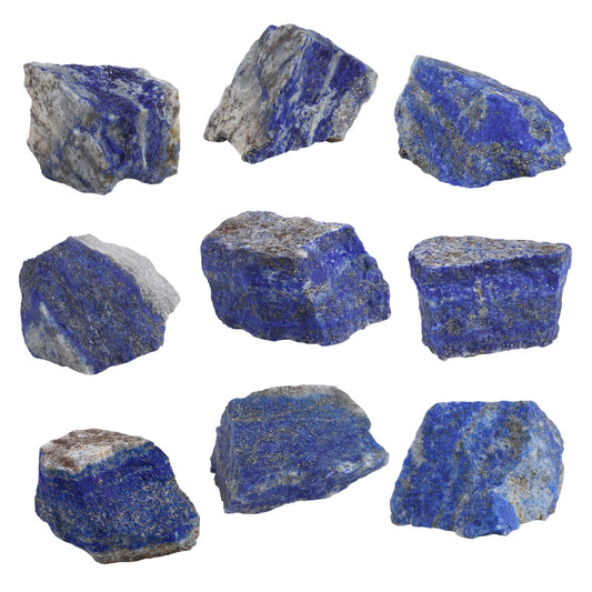 1Lb Lapis Lazuli Raw Crystal Stone Natural Rough Stones Bulk for Cabbing, Tumbling, Cutting, Lapidary, Polishing, Reiki Crytsal Healing