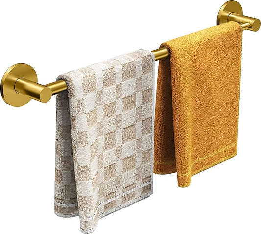 Magnetic Towel Bar, Adjustable Towel Rod with Larger Magnetic Base & Hidden Magnet Design, Non-Slip Magnetic Towel Holder for Refrigerator, Dishwasher, Oven, Washer (Brushed Gold, 1Pack)