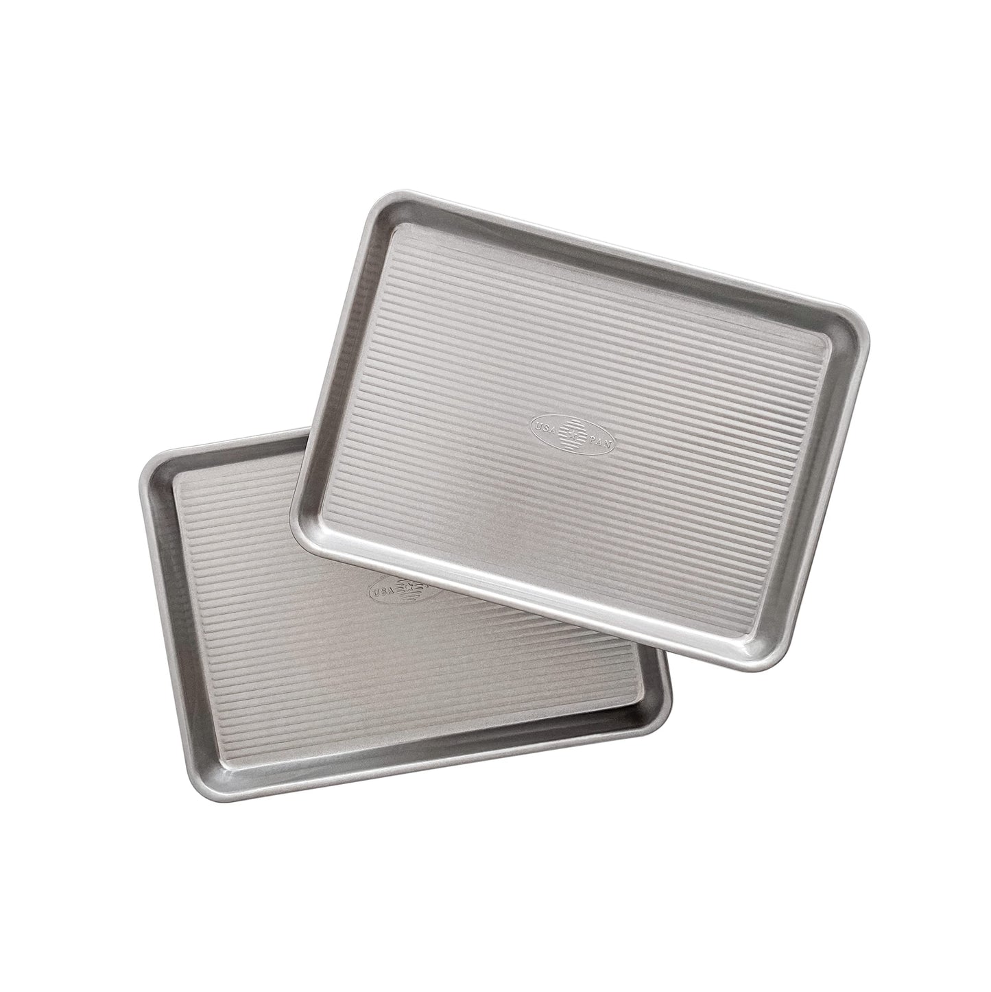 USA Pan Nonstick Quarter Sheet Pan, Set of 2 & Bakeware Muffin Pan, 12-Well, Aluminized Steel