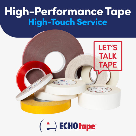 ECHOtape DC-M194A | Double-Sided Polyester Tape | Clear Thin Tape | All Weather/Cold Weather Tape | Insulation Mounting Tape | Contractor Tape | Superior Holding Power | 1.41 in x 60 yd