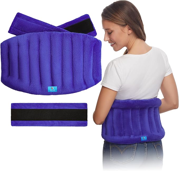 Microwavable Extra Large Heating Wrap for Lower Back, Waist, Stomach, and Shoulder Ã¢ÂÂ Moist Heat Therapy Pad for Instant Pain Relief in Case of Aches, Muscle Spasms, Slipped Discs, and Surgery Recovery