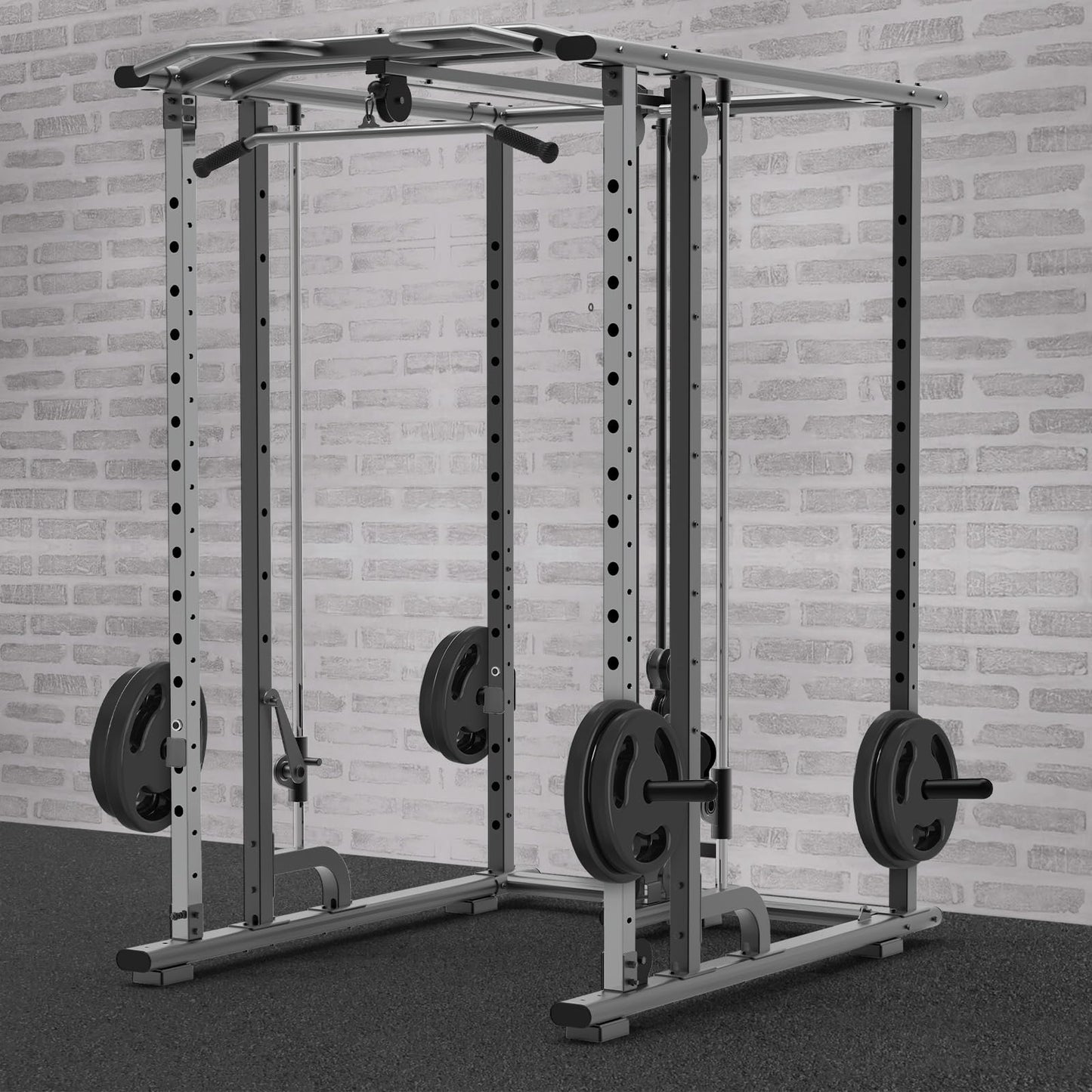 Kipika Weight Plate Holder for 3x3 Power Rack - Heavy Duty Steel Storage Rack for Olympic 2" Weight Plates - Fits 3x3 Power Rack with 1"" or 5/8"" Hole - Holds up to 300 lbs. per Rack - Set of 2"