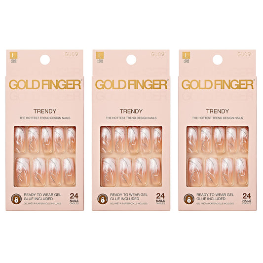 Goldfinger Gel Glam Design Nails (3 Pack)