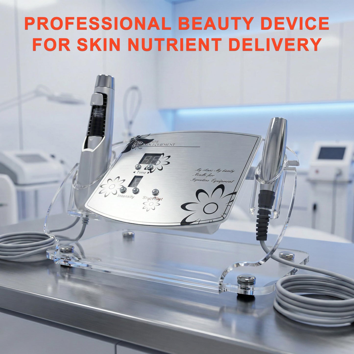 Elitzia ETF49E Needle-Free Electroporation Facial Device Mesoporation Ion-Importing Facial Beauty Machine - Wrinkle Removal Skin Whitening & Moisturizing