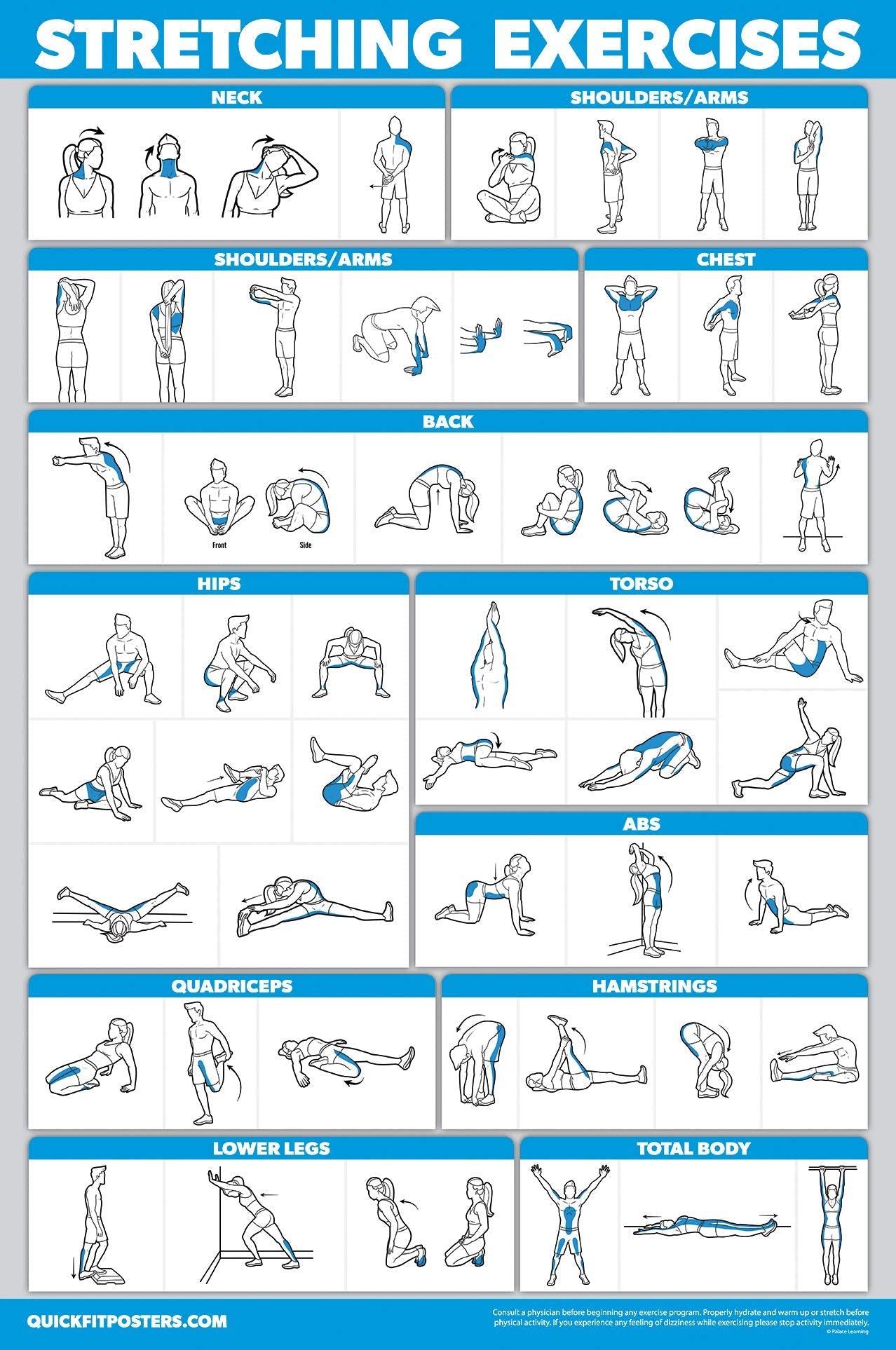 10 Pack - Exercise Workout Poster Set - Suspension Volume 1 & 2, Dumbbell, Kettlebell, Resistance Bands, Stretching, Bodyweight, Barbell, Yoga Poses, Exercise Ball (PAPER - NOT LAMINATED 18" x 24"")"