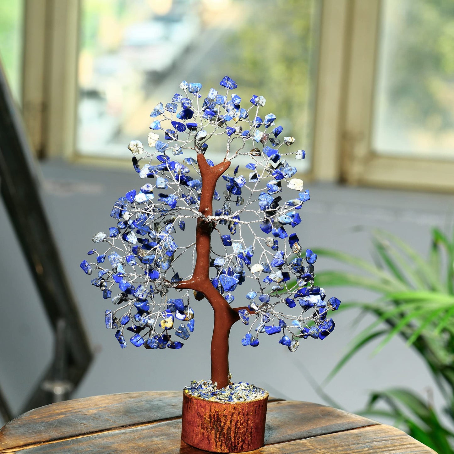 PYOR Lapis Lazuli, Crystal Tree, Stones and Crystals, Reiki Gifts, Positive Energy Crystals, Blue Office Decor, House Warming Gifts, Lapis Lazuli Crystal Stone Tree, Feng Shui, Office Desk Decor