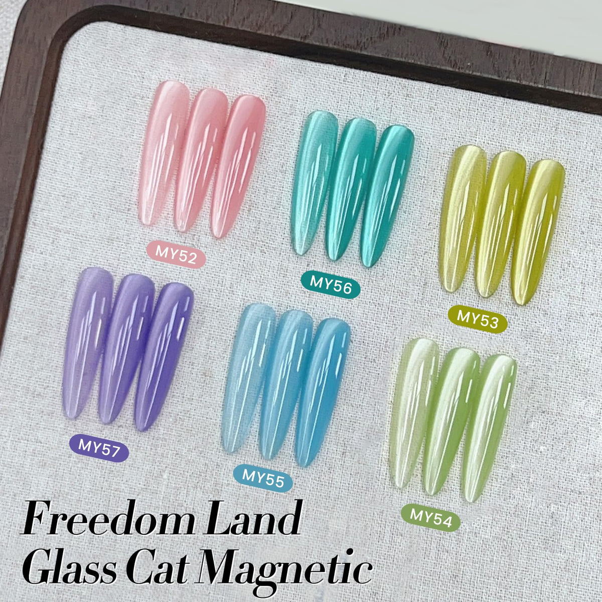 Born Pretty Magnetic Gel Nail Polish Pastel Water Light Cat Magnetic Eye Gel Jelly Glass Crystal Nail Polish Glitter Shimmer Auroras Magnetic Gel Nail Art Manicure Kit 6PCS
