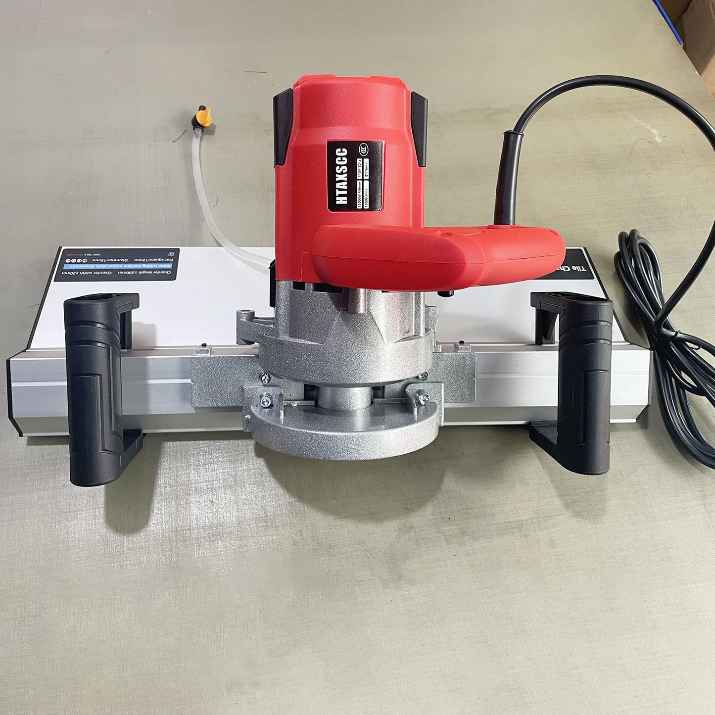 HTAXSCC Electric 45 Degree Tile Chamfering Tool Professional Tile Bevel Cutter with Aluminum Base Plate Cutting Machine for Ceramic Stone