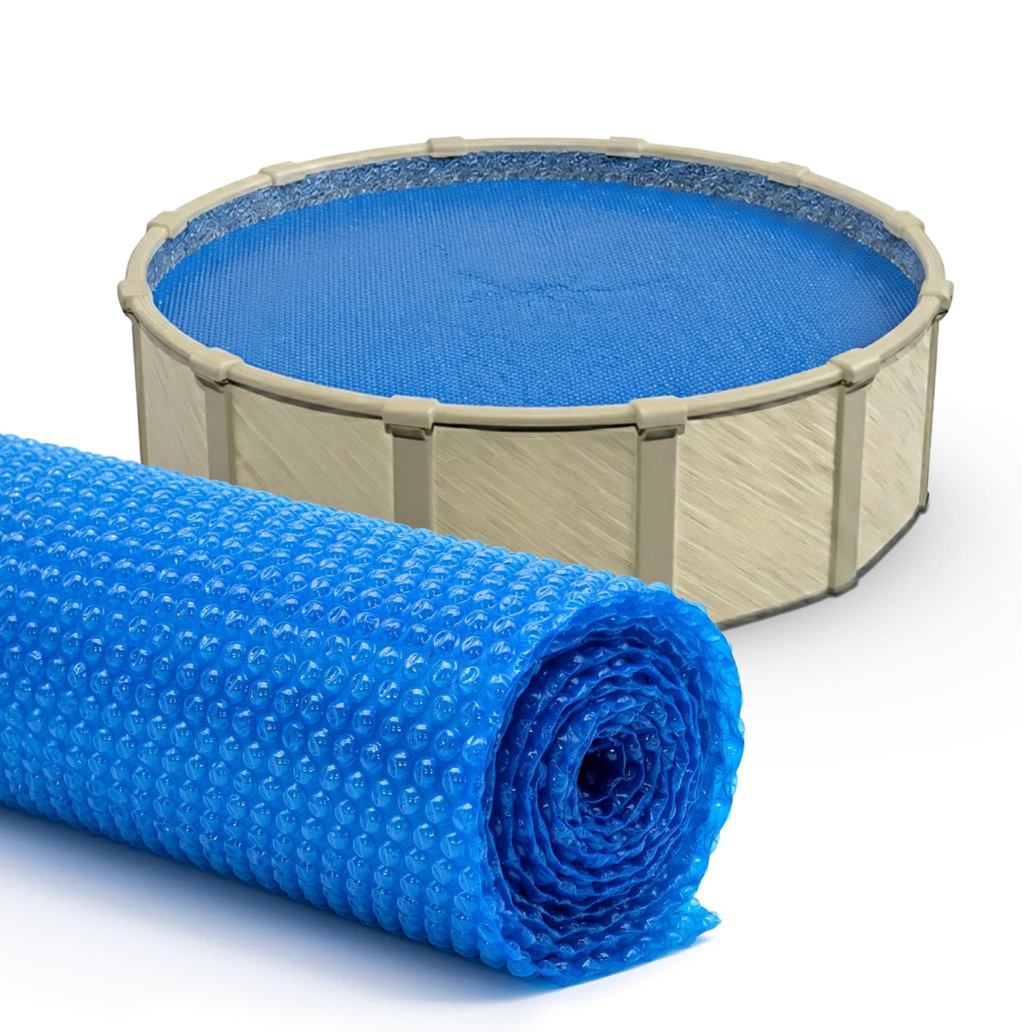 Sun2Solar Blue 8 ft Round Solar Cover | 8 Mil | Heat Retaining Blanket for Above Ground & Inground Swimming Pools | Sun's Energy Heats Pool | Bubble Heating Blankets | 800 Series